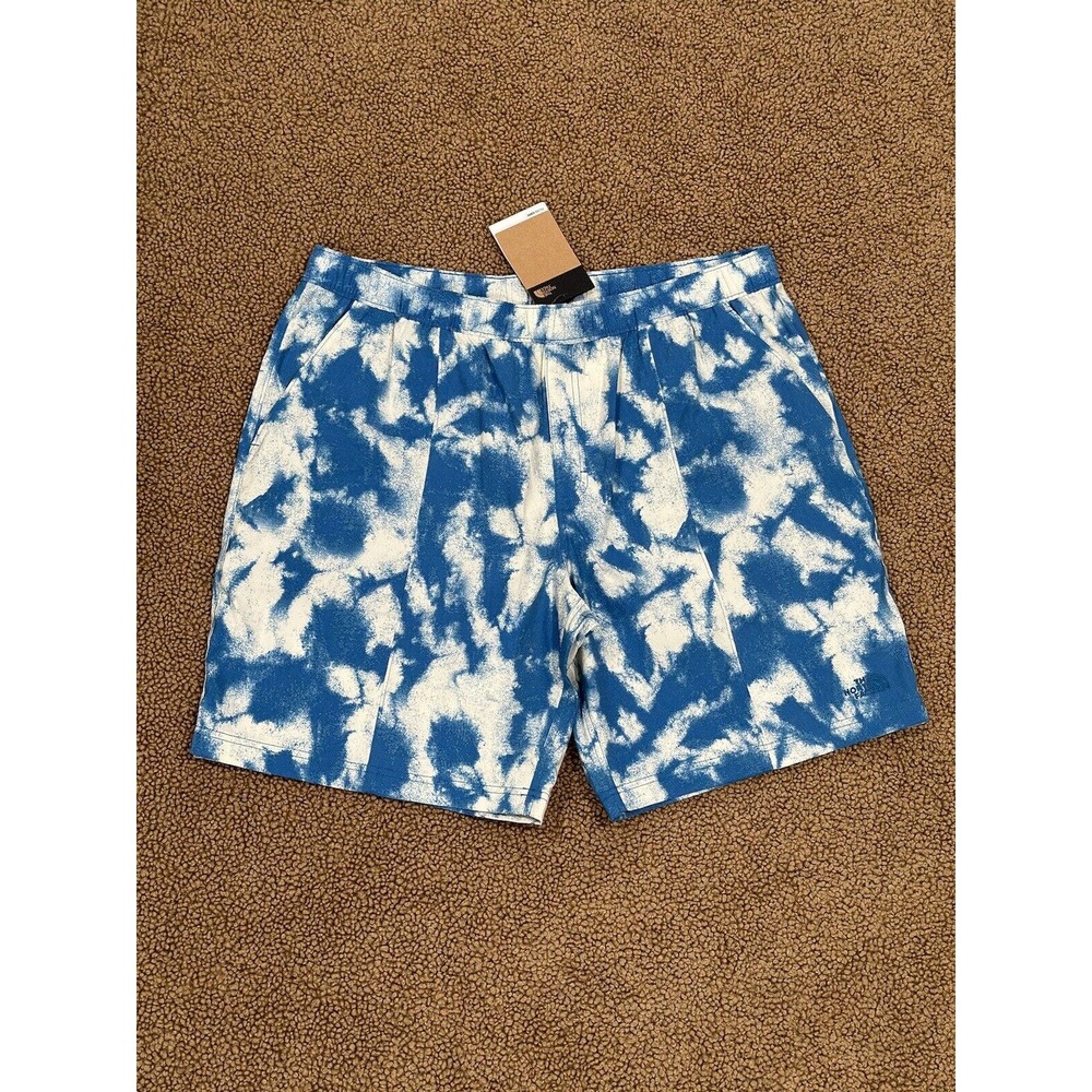 NWT Mens The North Face Class V Pull On Shorts 9" Inseam Blue & White Size XL
